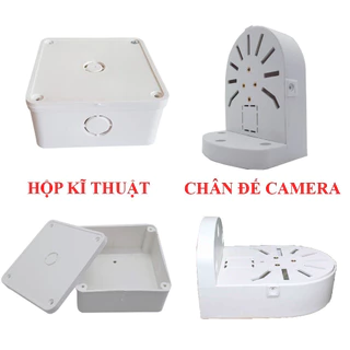 [Ren Đồng] Chân đế camera Ren đồng, Hộp kỹ thuật bằng nhựa ABS Ren đồng, chống nước bảo vệ nguồn, lắp đặt cho camera