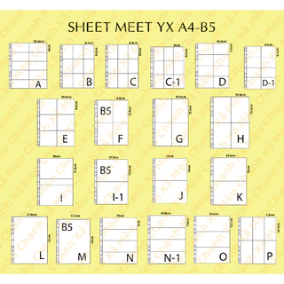 [COMBO 5 SHEET] Sheet MEET A4-B5 (1 MẶT) đựng card, mini ptc, pola, POSTCARD, TICKET, STRIP, BOOKMARK,...