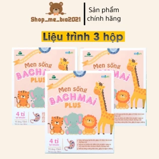 Liệu Trình 3 hộp Men sống Bạch Mai plus_ dùng cho trẻ táo bón và đi ngoài