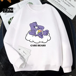 Áo Sweater Gấu Care Nam Nữ By JOLI Unisex Chất Nỉ Lót Bông Form Rộng