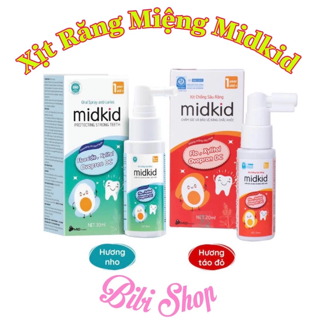 Xịt Chống Sâu Răng Midkid Cho Bé Từ 1 Tuổi