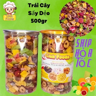 Trái Cây Sấy Dẻo Mix Nhiều Loại Lon Pet 500G