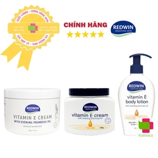 Kem dưỡng ẩm Redwin Vitamin E và hoa anh thảo, Úc (300g) giúp da mềm mịn, sáng bóng, căng mịn cho mọi lứa tuổi