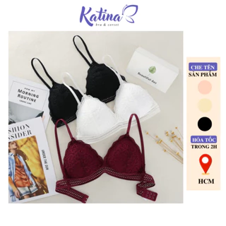 KTB46 Áo Bra Ren Bralette KATINA BRA Đệm Mỏng Không Gọng Mút Có Thể Tháo Rời