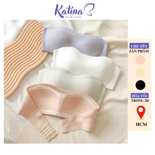 KTB81 Áo Quây Su Cúp Ngang KATINA BRA Không Lộ Viền Đệm Mỏng Không Gọng Chống Tuột Có Dây