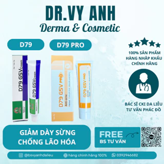 [ HÀNG CHÍNH HÃNG] D79 GSV Cream D79 PRO Giảm Mụn Trứng Cá, Mụn Lưng, Dày Sừng Nang Lông 15g