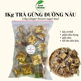 1kg trà gừng đường nâu (hàng Việt Nam) ấm bụng giảm đau bụng kinh, ngủ ngon, giải độc mát gan, giảm cân giảm mỡ