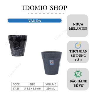 Ly Nhựa Melamine Vân Đá Xanh/Vân Đá Đen- Fataco