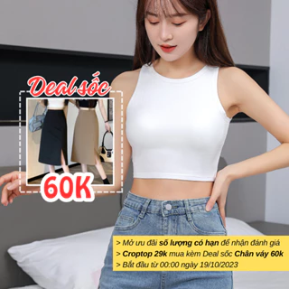 Áo croptop nữ QINY STUDIO áo ba lỗ không tay ôm body chất thun gân co giãn tốt kiểu Basic Ulzzang