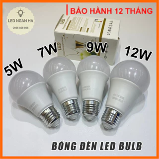 Bóng đèn led bulb 5w, 7w, 9w, 12w ánh sáng trắng - vàng ấm