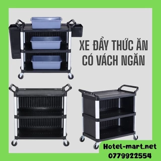 Xe Đẩy Phục Vụ Nhà Hàng Có Vách Ngăn