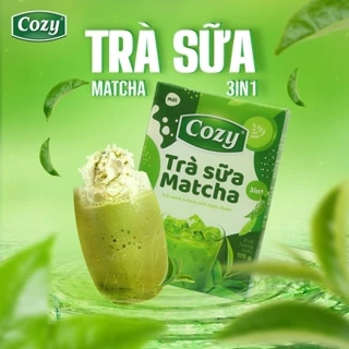 Trà Sữa Cozy Matcha 3 in 1 (10 gói x 17gr) Hương Vị Đậm Đà Thuận Tiện Cho Việc Pha Chế