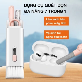 Bộ dụng cụ vệ sinh Laptop, tai nghe Airpod, máy tính macbook, bàn phím, máy ảnh đa năng 7 in 1 nhỏ gọn tiện lợi