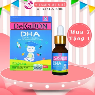 DHA cho bé Dekabon 15ml bổ sung vitamin A và E cùng dầu Olive hỗ trợ phát triển hệ thần kinh và chỉ số IQ của trẻ