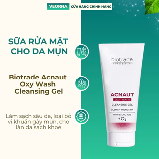 Sữa Rửa Mặt Cho Da Mụn Oxy Biotrade Acnaut Oxy Wash Cleansing Gel