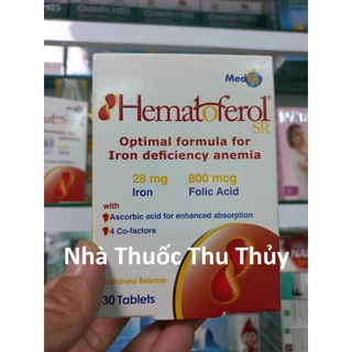 HEMATOFEROL viên uống bổ máu cho Phụ nữ mang thai và cho con bú ,bổ sung Sắt Acidfolic,Vitamin hôp30v nguyên liệu AnQuôc