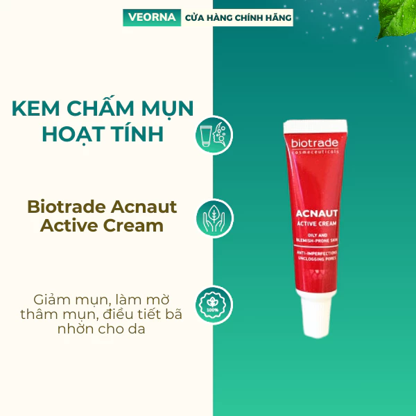 Kem Chấm Mụn Hoạt Tính Biotrade Acnaut Active Cream