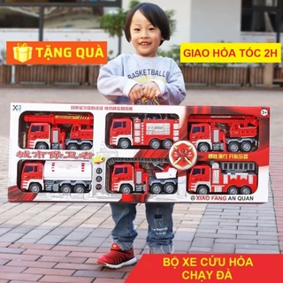 Xe ô tô đồ chơi, xe công trường cho bé trai, xe cứu hoả, xe trở rác, xe cẩu, xe trộn bế tông, cứu hộ