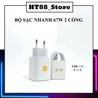 (BH 12 Tháng) Bộ Sạc Nhanh Xiaomi Mi 67W - Cáp Sạc 6A USB Type-C cho Xiaomi 11 Pro & Xiaomi 11 Ultra HT88_Store