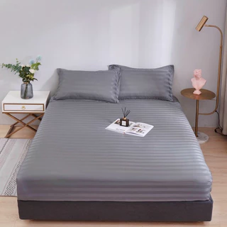 Bộ ga giường cotton kẻ 3f Cosset bedding đủ size nệm