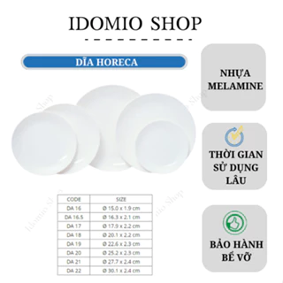 Dĩa Nhựa Melamine Tròn Nhiều Size Cho Nhà Hàng