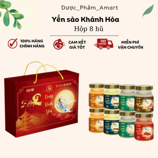 [Quà Tặng] Yến sào Khánh Hòa- Hộp mix vị- sét quà tặng 8 hũ -chưng sẵn 70ml-35% yến