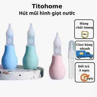 Dụng Cụ Hút Mũi Hình Giọt Nước Cho Trẻ Sơ Sinh Silicone Mềm An Toàn Không Đau