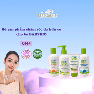 Bộ sản phẩm chăm sóc da hữu cơ Baby Bio cho bé từ sơ sinh an toàn, dịu nhẹ, lành tính