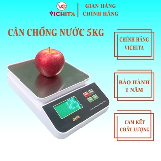 Cân Điện Tử Qua Chống Nước 5kg/1g - Cổng Sạc USB Tiện Dụng - Độ Chính Xác Cao, được bảo hành 06 tháng