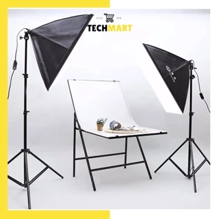 HỎA TỐC HCM Bộ đèn studio chụp ảnh sản phẩm, quay phim, livestream chuyên nghiệp, chân cao 2m softbox 50x70cm