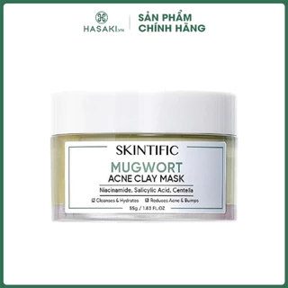 Mặt Nạ Đất Sét Skintific Ngải Cứu Cấp Ẩm, Giảm Mụn 55g Hasaki Sản Phẩm Chính Hãng