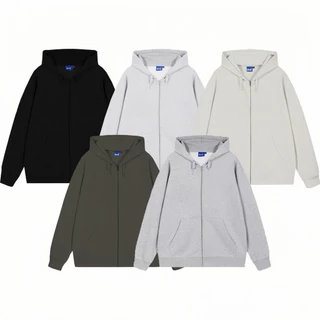 Áo Khoác Nỉ Hoodie Zip Trơn Form Rộng Nam Nữ Unisex