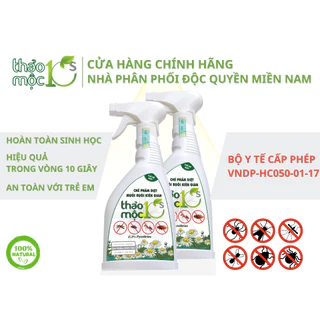 Combo 2 Bình xịt Ruồi, Muỗi, Kiến Ba Khoang, Gián, Mối Thảo Mộc 10s 100% Sinh Học