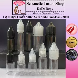 ✅XẢ KHO ✅Lọ Nhựa Chiết Mực Xăm-Hũ Nhựa Chiết 5ml-10ml-15ml-30ml