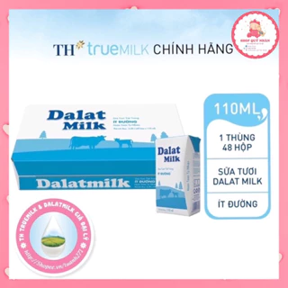 Sữa tươi dalatmilk ít đường 48h x 110ml