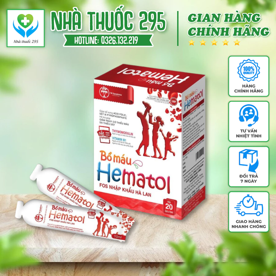 Bổ sung sắt 💥 CHÍNH HÃNG 💥Bổ máu Hematol bổ sung sắt, axit folic cho bà bầu, người thiếu sắt, giảm tình trạng thiếu mau