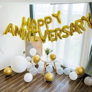 Set bóng kiếng chữ Happy Anniversary (có 4 màu)