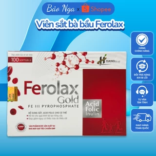 Viên sắt bà bầu Ferolax hộp 10 vỉ x 10viên