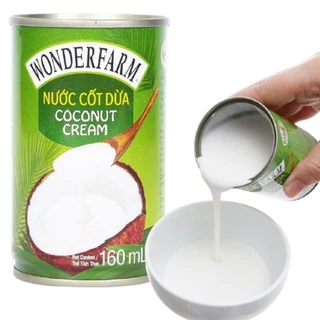 Nước Cốt Dừa Wonderfarm 160ml lon nhỏ - Cà Phê Dừa - Nguyên Liệu Nấu Chè - Kho Pha Chề Đà Nẵng