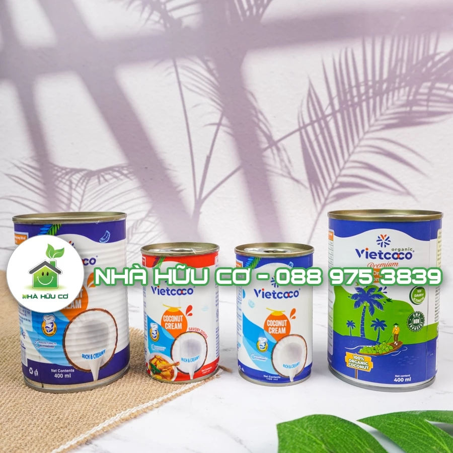 TỔNG HỢP - Các loại nước cốt dừa Vietcoco - Nhà hữu cơ