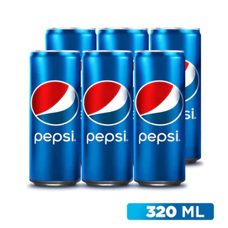 Lốc 6 lon nước có Gas Pepsi 320ml