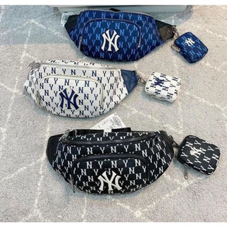 Túi Đeo Hông MLB Chính Hãng Monogram Hip Sack New York Yankees 3Ahsm012N Màu Xanh Trắng Đen