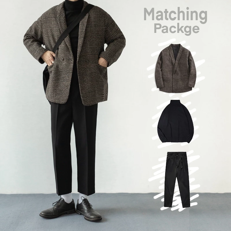 [Sẵn + Hỏa Tốc] Áo Khoác Blazer Họa Tiết Kẻ Vintage Nam Cao Cấp Thời Trang Lịch Lãm Hàn Quốc, Áo Fom Rộng Style Hiện Đại