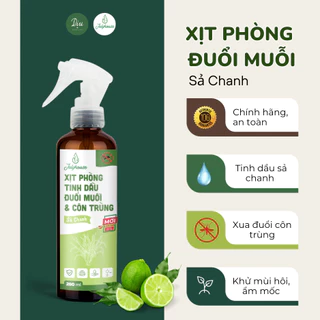 Bình Xịt Phòng Tinh Dầu Sả Chanh  Đuổi Muỗi 280ml Julyhouse Khử Mùi Hiệu Quả