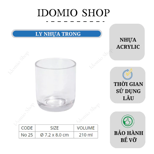 Ly Nhựa Uống Trà Đá Nhựa Acryclic- No25
