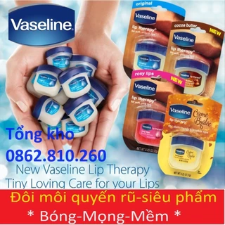 son sáp dưỡng môi vaselin lip therapy new giúp đôi môi bóng hồng mềm quyến rũ (original rosy Crème Brulee Cocoa butter)