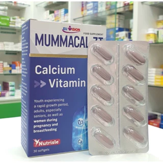 MummaCal-ZT - Bổ sung Canxi, Vitamin D3, tăng hấp thu Canxi, giúp xương chắc khỏe (Hộp 30 Viên)