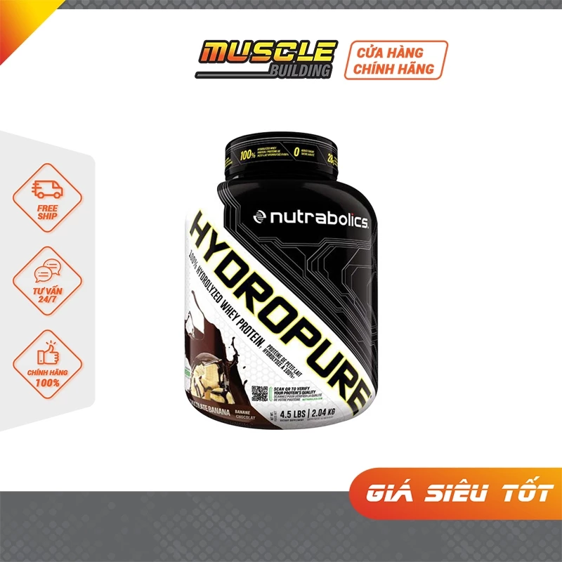 Sữa Tăng Cơ Bắp Nutrabolics Hydropure 4.5lbs (2.04kg) Chính Hãng - Whey Protein Thủy Phân Siêu Tinh Khiết