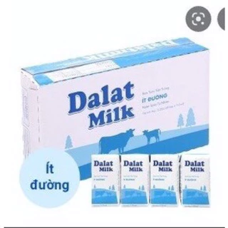 THÙNG SỮA TƯƠI TIỆT TRÙNG DALAT MILK ÍT ĐƯỜNG THÙNG 48 HỘP X 180ML