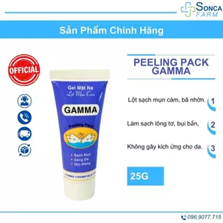 Kem Lột Mụn Peeling Pack Gamma 25G Lột Sạch Mụn Đầu Đen, Mụn Cám